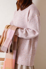 カラーネップニットプルオーバー