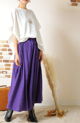 ワイドリブポンチョTシャツ