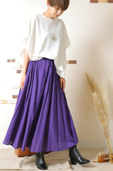 ワイドリブポンチョTシャツ