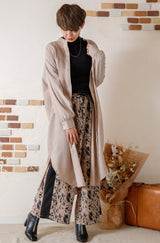 ピンタックブザムカラーシャツワンピース