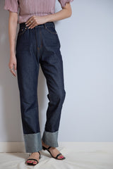 デニムロールアップパンツ