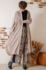 ピンタックブザムカラーシャツワンピース