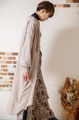 ピンタックブザムカラーシャツワンピース