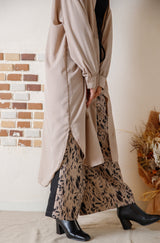 ピンタックブザムカラーシャツワンピース