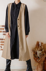 Vネックロングベスト