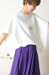 ワイドリブポンチョTシャツ