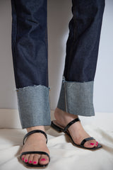 デニムロールアップパンツ