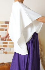 ワイドリブポンチョTシャツ