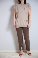 星柄ニットTシャツ