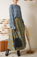 マドラスチェックスカート