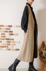 ピンタックブザムカラーシャツワンピース