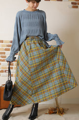 シフォンジョーゼットプリーツブラウス