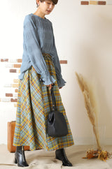 マドラスチェックスカート