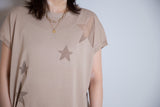星柄ニットTシャツ