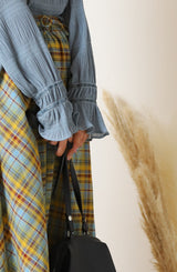 シフォンジョーゼットプリーツブラウス