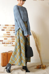 マドラスチェックスカート