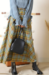 マドラスチェックスカート