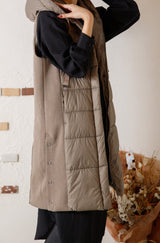 サイド切替CLOMAX中綿ロングベスト