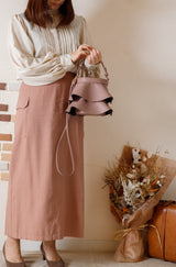 ピンタックフリルカラーブラウス