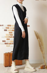 ポンチストレートシームワンピース