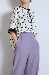 ネコ柄配色プルオーバー