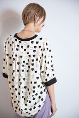 ネコ柄配色プルオーバー