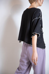 配色メローアシメプルオーバー