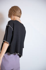 配色メローアシメプルオーバー