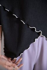 配色メローアシメプルオーバー