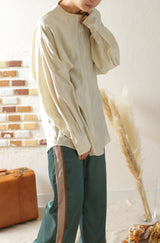 ラッフルデザインシャツ