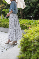 フラワータックスカート