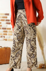 レトロパターンストレートパンツ