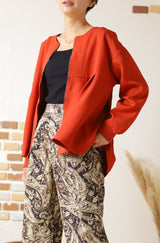 ジップアップタックブルゾン