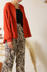 ジップアップタックブルゾン