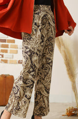 レトロパターンストレートパンツ