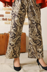 レトロパターンストレートパンツ