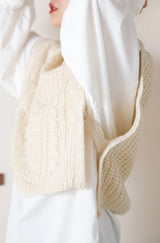 モヘアタッチケーブルベスト