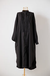 ピンタックブザムカラーシャツワンピース