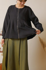 ジップアップタックブルゾン