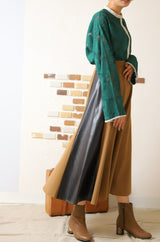 シアージャガードバイカラーブラウス