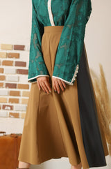 シアージャガードバイカラーブラウス