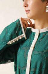 シアージャガードバイカラーブラウス