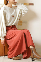 ウエストシャーリングフレアパンツ