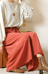 ウエストシャーリングフレアパンツ