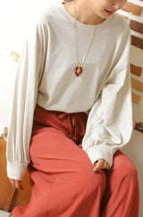 天竺ボリュームロンT