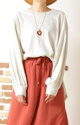 天竺ボリュームロンT