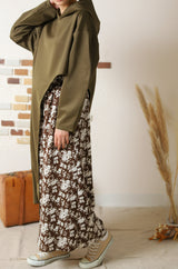 ウエストシャーリングフレアパンツ