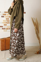 ウエストシャーリングフレアパンツ