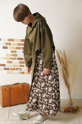 ウエストシャーリングフレアパンツ