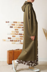 カットアウトフーディーワンピース